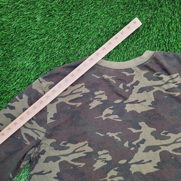Woodland Camo Long Sleeve Shirt 2XL 25x28 Military Streetwear Style - Picture 7 of 11